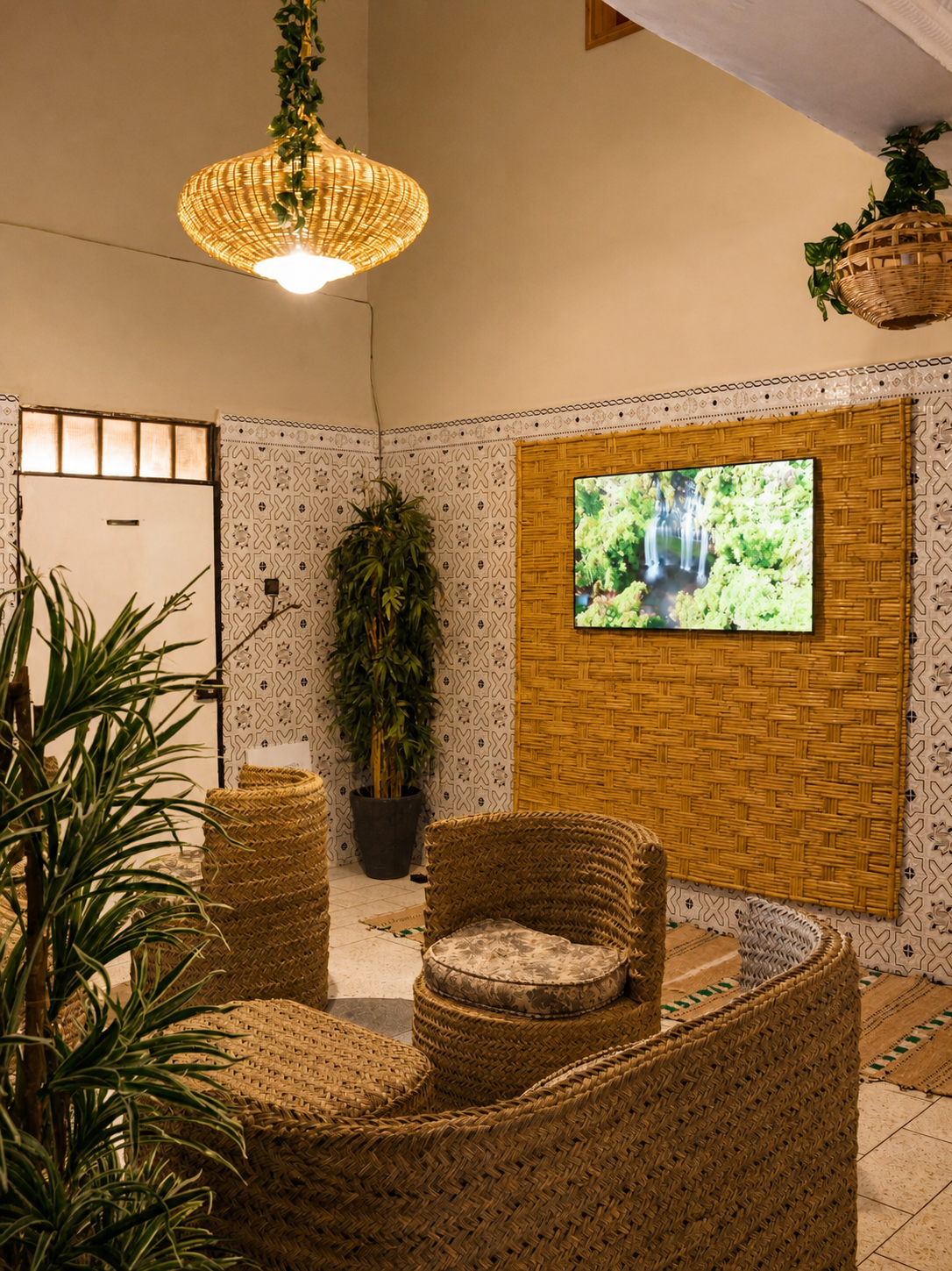 Living room and communal lounge